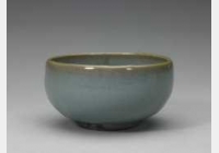 北宋钧窑天蓝釉墩式碗的图片，特点，年代，鉴赏，馆藏
