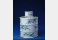 清康熙斗彩竹纹竹节式盖罐的图片，特点，年代，鉴赏，馆藏