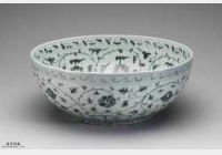 明代洪武青花瓷缠枝牡丹纹大碗的图片，特点，价格，鉴赏，馆藏