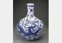 明代永乐青花龙纹天球瓶的图片，特点，价格，鉴赏，馆藏
