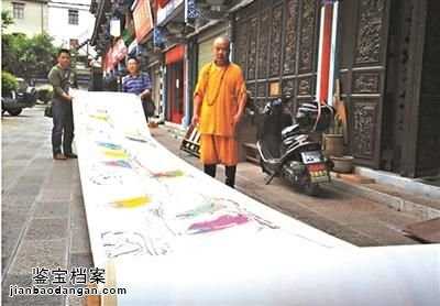 持忠法师5年创作300米佛教画卷