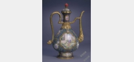 清金胎掐丝珐琅嵌画珐琅执壶档案